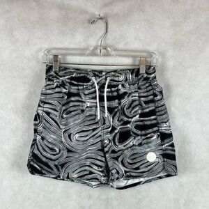 Native Youth Black and White swim Trunks